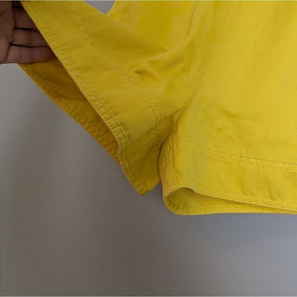COS Yellow Cotton Shorts – High Rise Pull-On – Size 2 - Picture 3 of 9